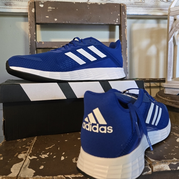 Mens 12 Adidas Duramo SL trail running Shoes Royal Blue NWT Lightweight - Picture 3 of 7